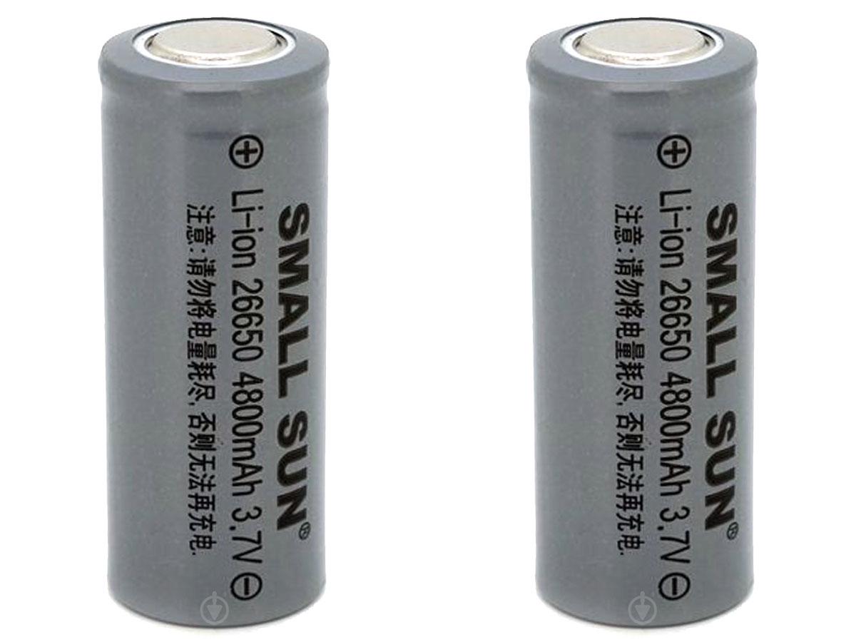 Акумулятор SMALL SUN 26650 4800 mAh Li-Ion 3.7V з захистом 2 шт. (23599615)