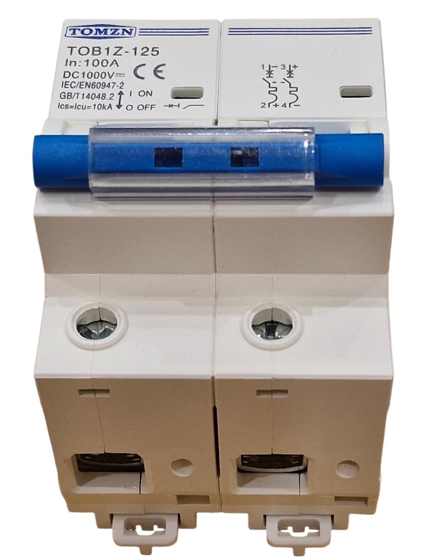 Вимикач постійного струму TOMZN автоматичний DC 100 А двополюсний до 600 В (101658509) - фото 4 Вимикач постійного струму TOMZN автоматичний DC 100 А двополюсний до 600 В (101658509) - фото 4