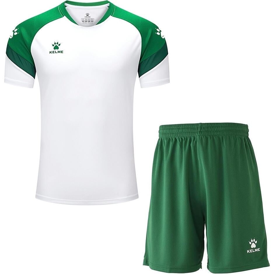 Комплект футбольної форми Kelme BRAVO S Біло-зелений (9105_8351ZB1143.9311)