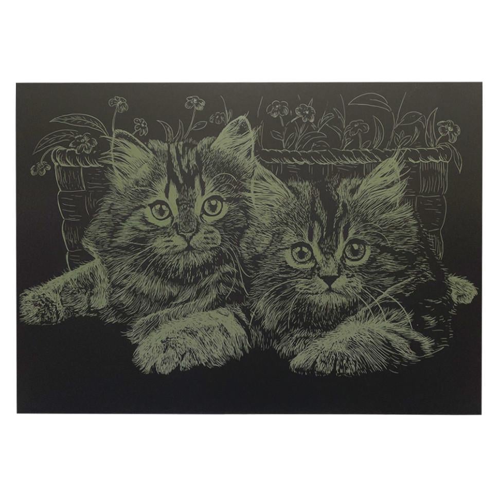 Гравюра А4 Кошки ГрА4-13с 29,7х21 см (2990401758)