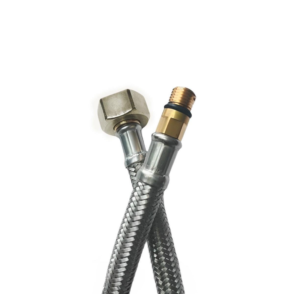 Шланг для воды Kottmann M10x1/2" нержавеющая сталь НВ короткий штуцер 60 см (PUD-GS8060.447)