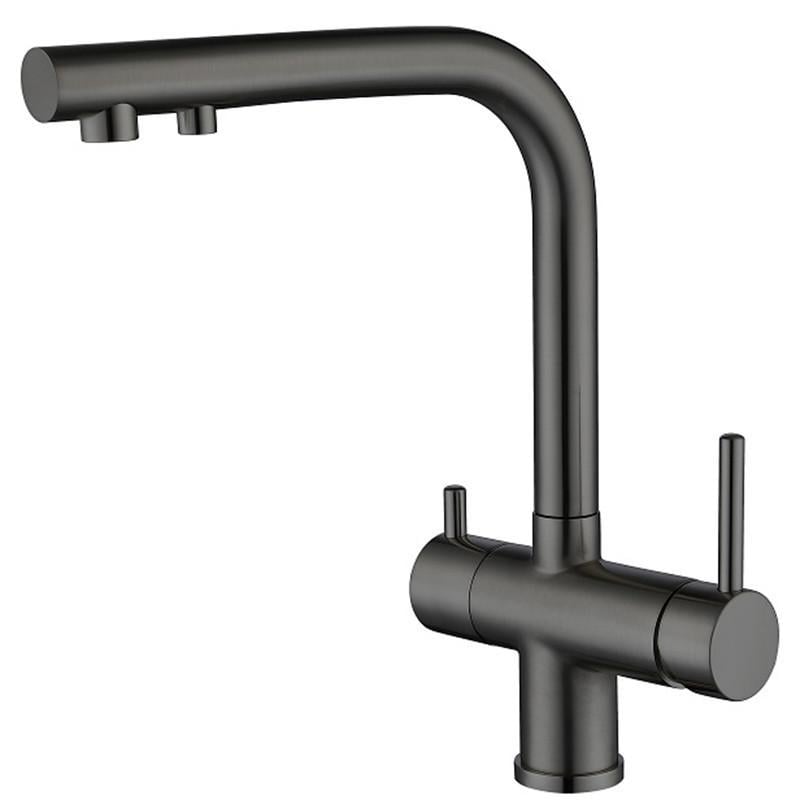 Смеситель для кухнич KOER KB-72001-07 настенный Графитовый (KR3393)