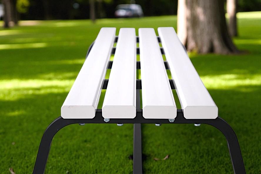 Лавка садова ТОБІ ШО без спинки для дачі/парку 1503х450х650 мм Біло-чорний - фото 4 Лавка садова ТОБІ ШО без спинки для дачі/парку 1503х450х650 мм Біло-чорний - фото 4