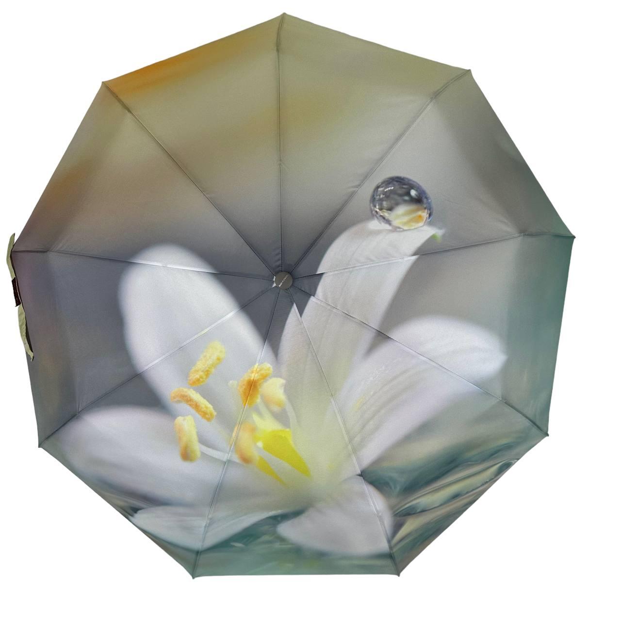 Зонт женский автомат Rain Flower цветочный принт в подарочной упаковке с платком (01030-2) - фото 3 Зонт женский автомат Rain Flower цветочный принт в подарочной упаковке с платком (01030-2) - фото 3