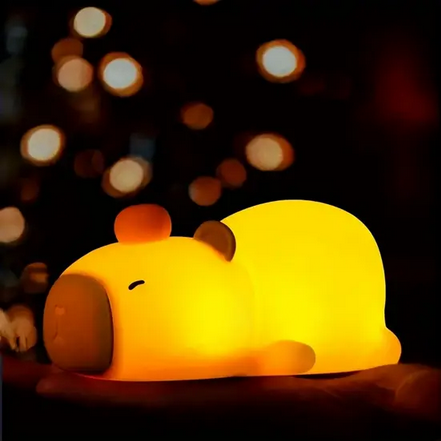 Нічник силіконовий нічник акумуляторний у вигляді сплячої капібари таймер 30-60 хв (SAM-178) - фото 8 Нічник силіконовий нічник акумуляторний у вигляді сплячої капібари таймер 30-60 хв (SAM-178) - фото 8