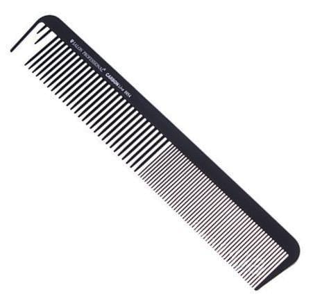 Расческа для тушевки Salon Professional Carbon Line комбинированная (0054)