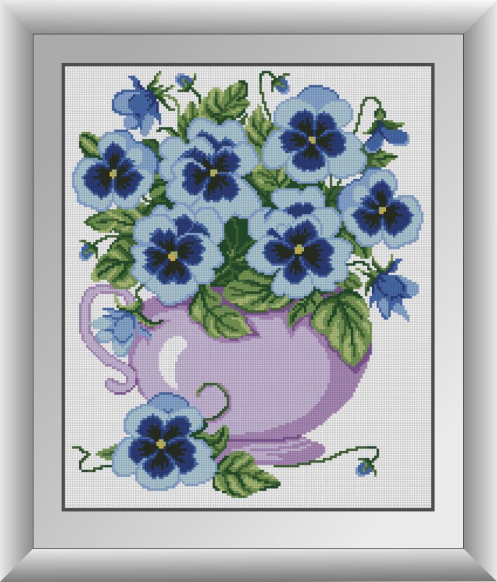Алмазная мозаика Dream Art Анютины глазки в кувшине 39x47 см (DA.30516)