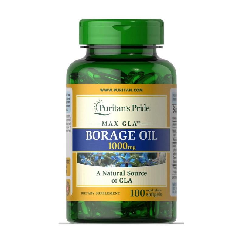 Масло огуречника Puritan's Pride Borage Oil 1000 мг 100 капсул