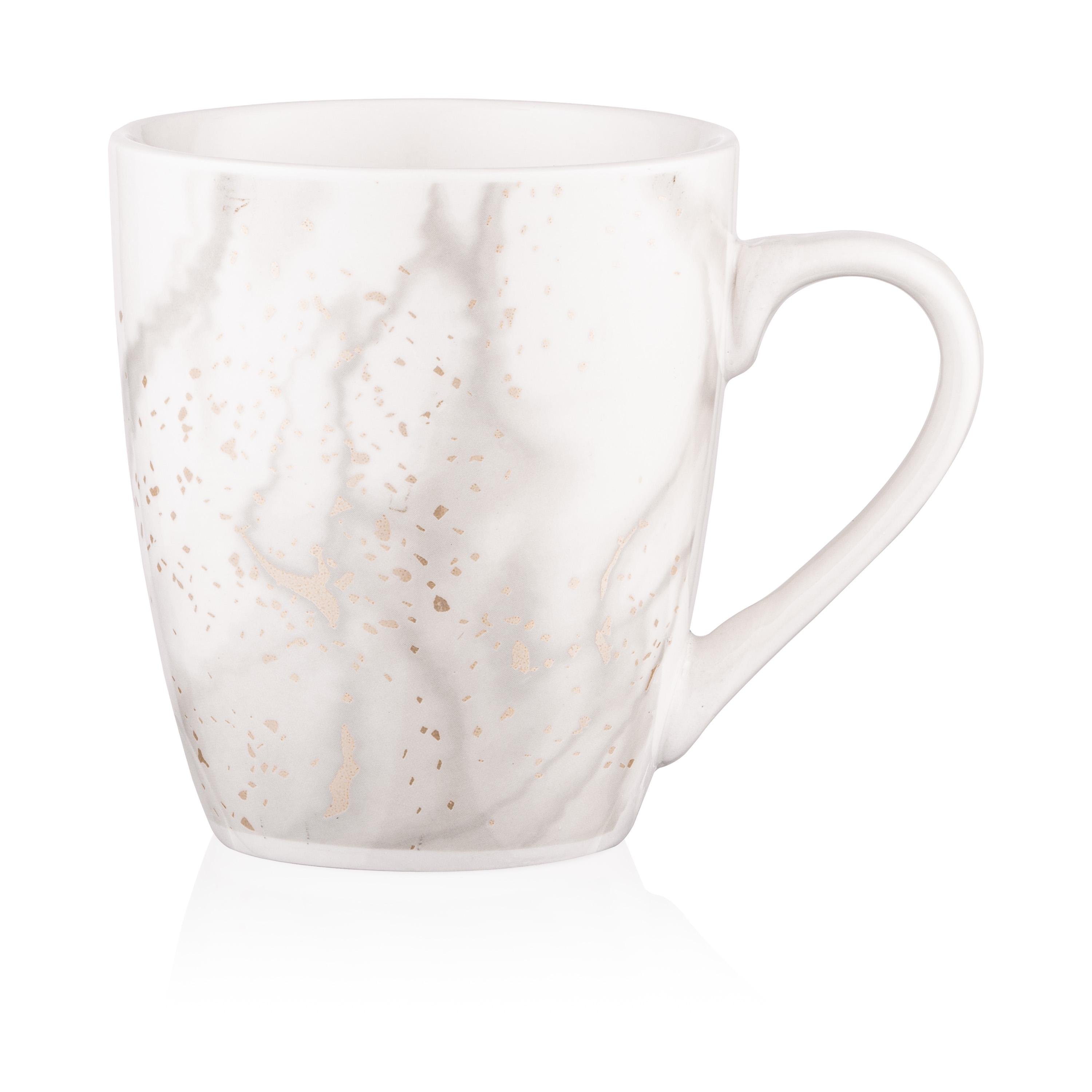 Чашка Ardesto Sparkle 360 мл Белый с бежевым (AR0939S)