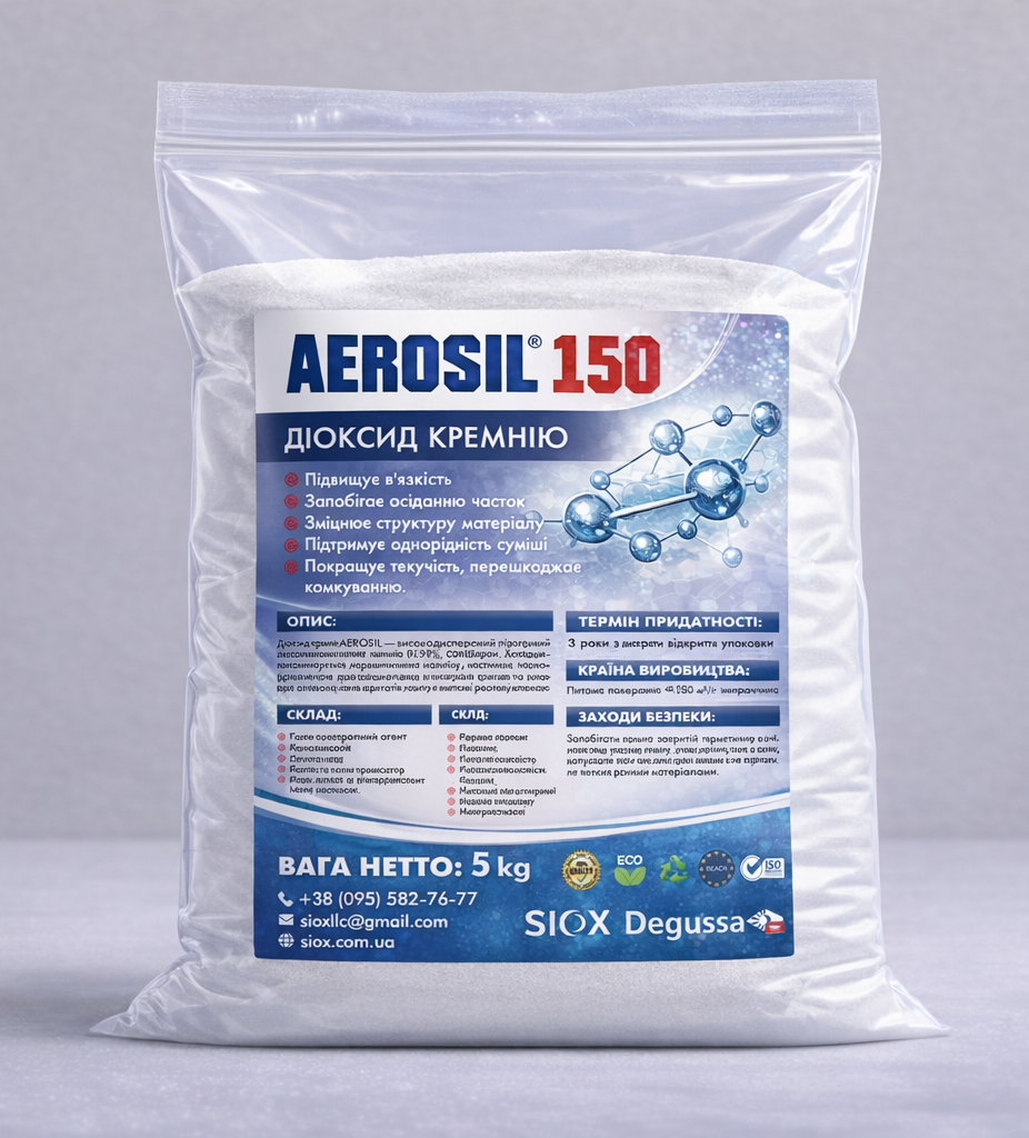 Діоксид кремнію SIOX&Evonik AEROSIL 150 5 кг (35425198)