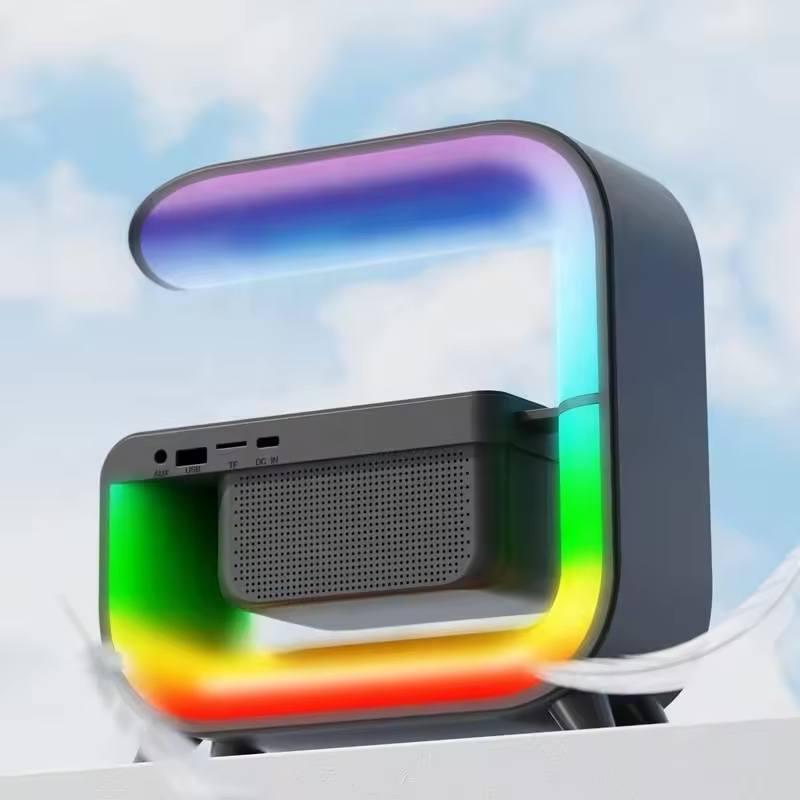 Нічник-годинник акумуляторний RGB G30 з бездротовою зарядкою та Bluetooth колонкою - фото 4