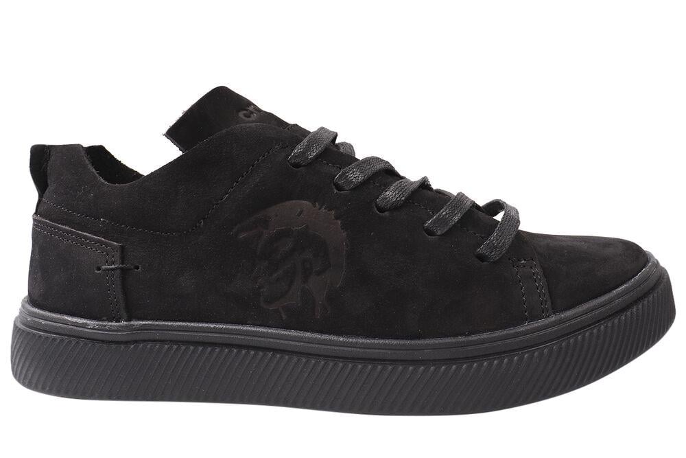 Кеди чоловічі Cros Sav зі шкіри-нубука на низькому ходу на шнурівці р. 44 Чорний (28-21DTC) - фото 3 Кеди чоловічі Cros Sav зі шкіри-нубука на низькому ходу на шнурівці р. 44 Чорний (28-21DTC) - фото 3