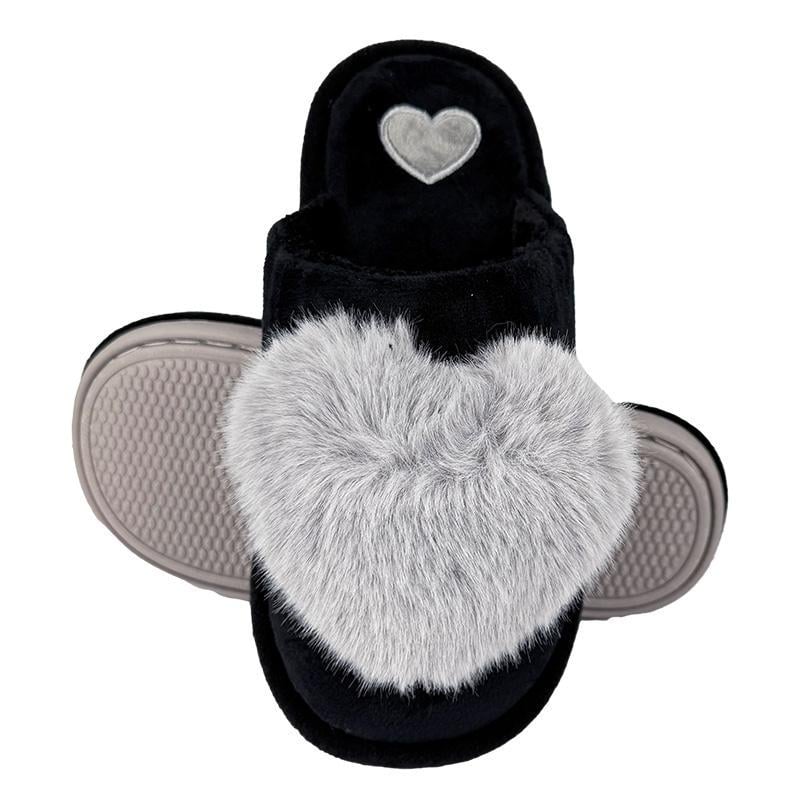 Тапочки комнатные женские меховые 10230-3  р.  37 23,5 см Черный