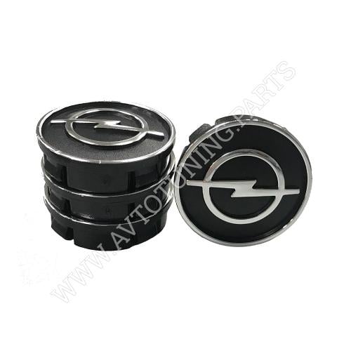 Заглушка колесного диска Opel пластик 60x55 мм 4 шт.Black