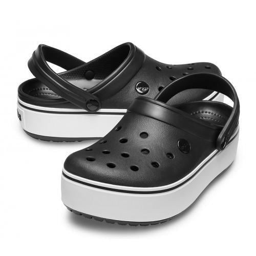 Сабо дитячі Crocs Crocband Platform Clog р. 33/34 Black/White (12614)