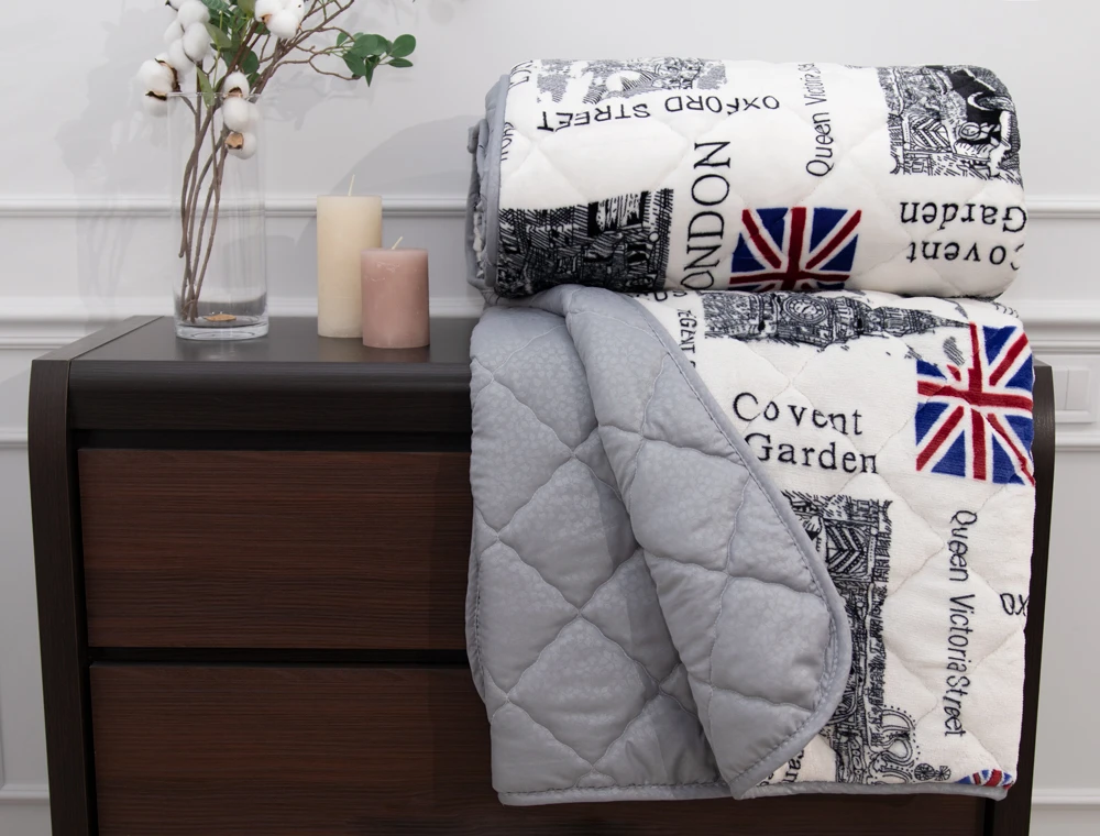 Покрывало полуторное ТМ Черешенька стеганое микрофибра/флис 160х215 см (60013)