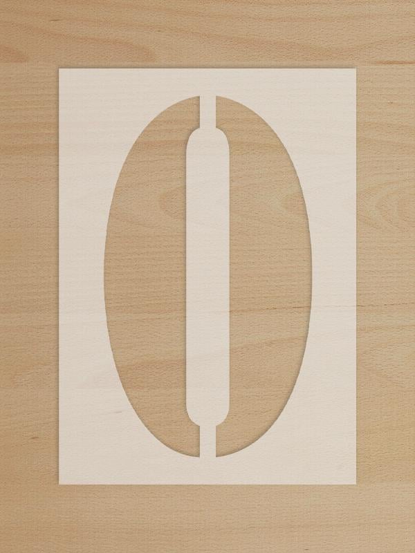 Трафарет многоразовый "0" Цифра 1 мм пластик 250х350 мм