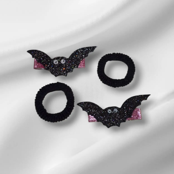 Заколки на Хелловін Кажани з резинками One size Чорно-рожевий (703062) - фото 3 Заколки на Хелловін Кажани з резинками One size Чорно-рожевий (703062) - фото 3