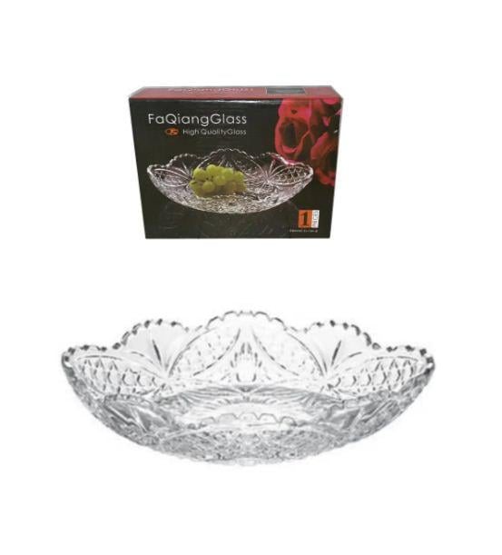 Блюдо стеклянное для сервировки Helios D-13A-B Эрида 186 мм