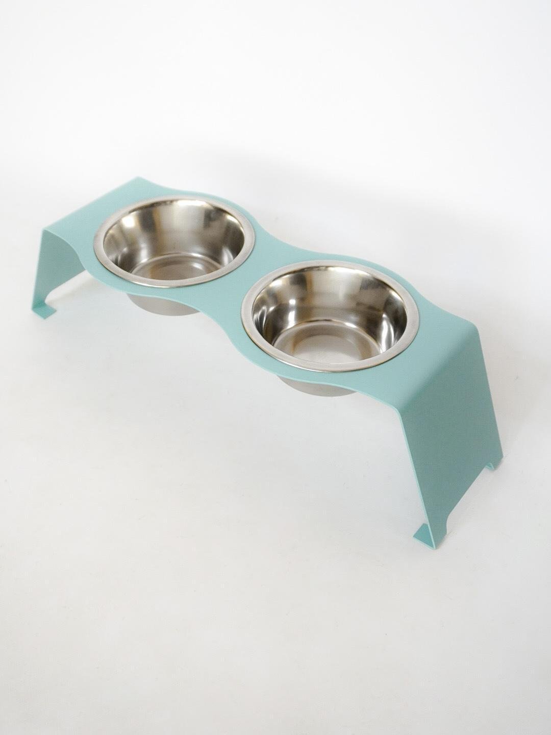 Кормушка My friend подставка для собак мелких пород на 2 миски металл 132 мм 0,45 л Мятный (24422887)