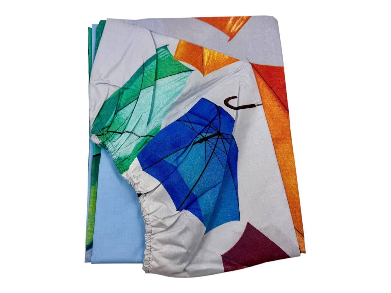 Простынь на резинке Umbrellas полисатин 160х200 см (SP-1104d/WP/x160)