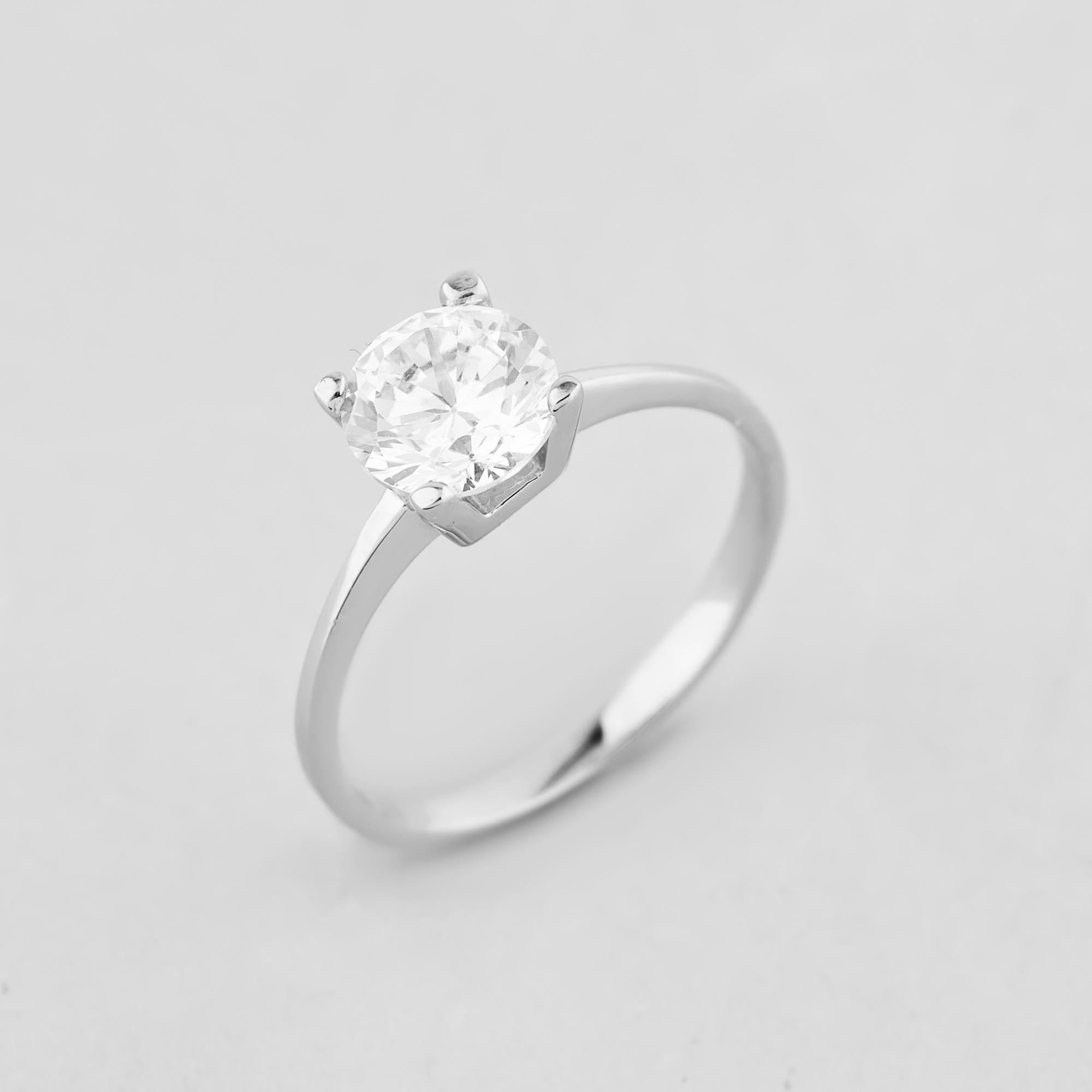 Серебряное кольцо Minimal Драгоценность р. 18 (15108)