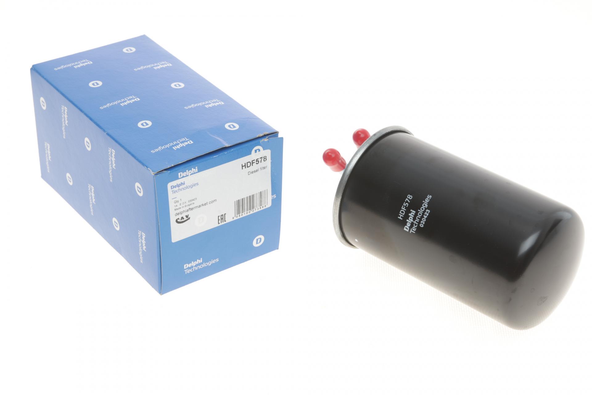 Фильтр топливный DELPHI для Mitsubishi Lancer VIII/ Outlander II 2,0 DI-D 07- (HDF578)