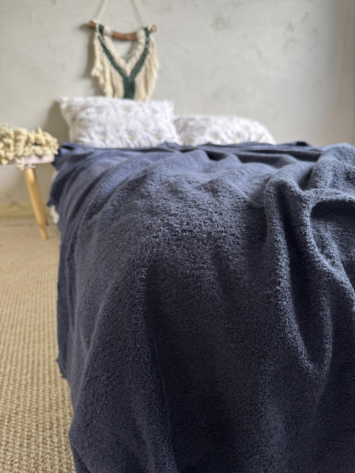 Простинь-покривало махрове ZEINTEX MADEIRA бавовняне 150х220 см Синій (26992624) - фото 9 Простинь-покривало махрове ZEINTEX MADEIRA бавовняне 150х220 см Синій (26992624) - фото 9