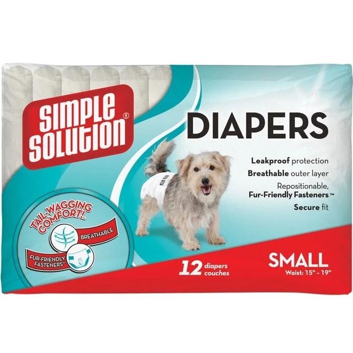 Подгузники гигиенические Simple Solution Disposable Diapers Small для собак 12 шт. (ss10583) Подгузники гигиенические Simple Solution Disposable Diapers Small для собак 12 шт. (ss10583)