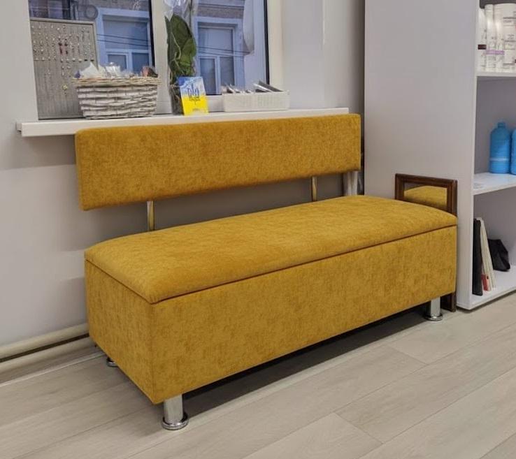 Диван в зону ожидания Сompakt жаккард 120см Желтый