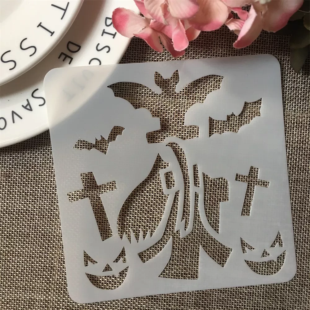 Трафарет для Хэллоуина 13x13 см Серый (7615/47)