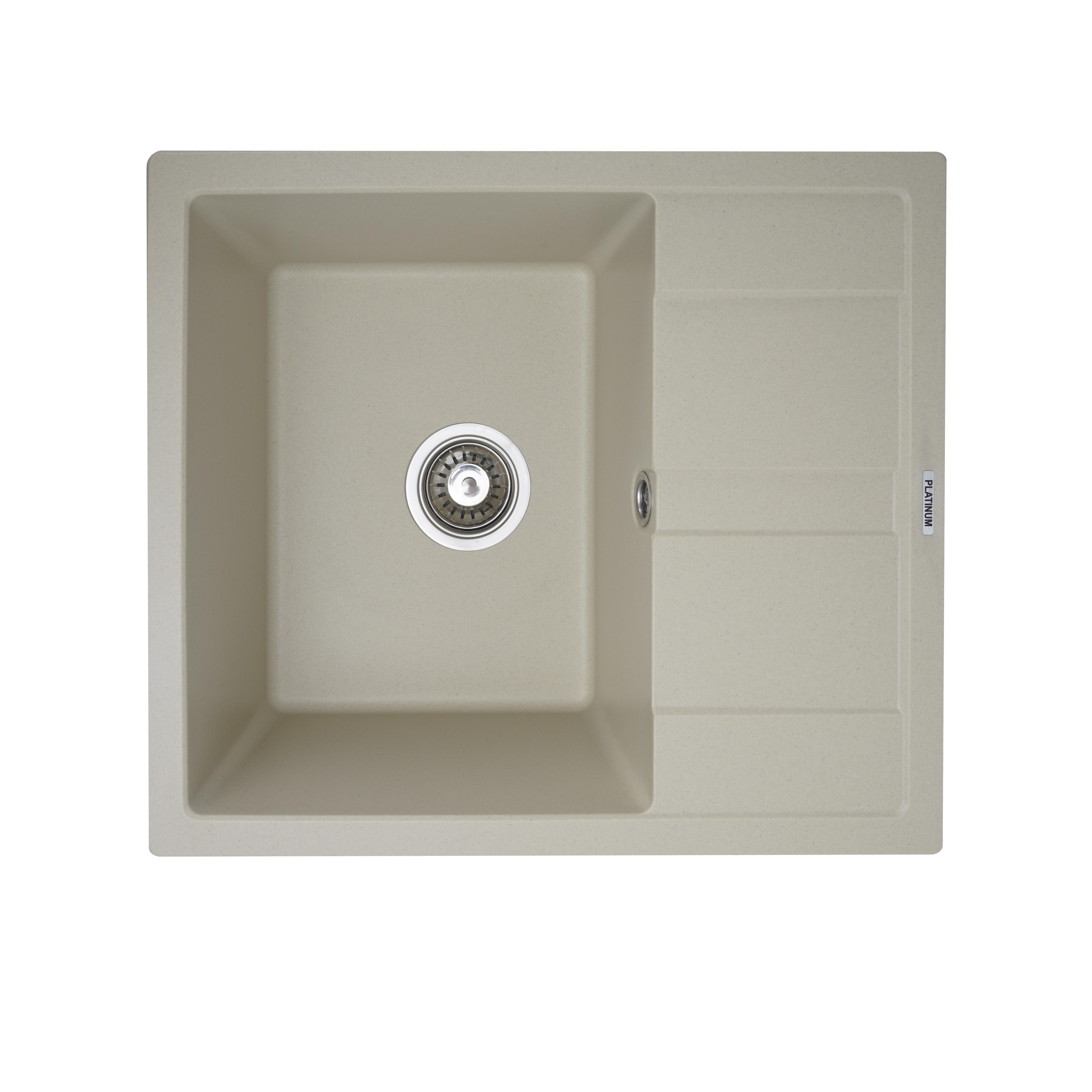 Мойка для кухни Platinum 5851 Aria гранит матовый Айвори