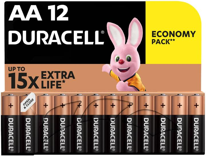 Набор батареек Duracell AA LR06 MN1500 12 шт. (LR06-12V)