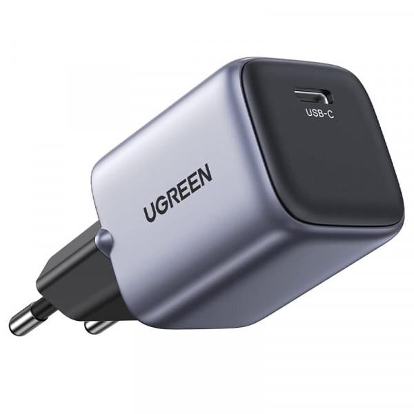 Зарядний пристрій Ugreen CD319 1xUSB 30 т Gan Type-C PD Nexode Mini Сірий (90666)