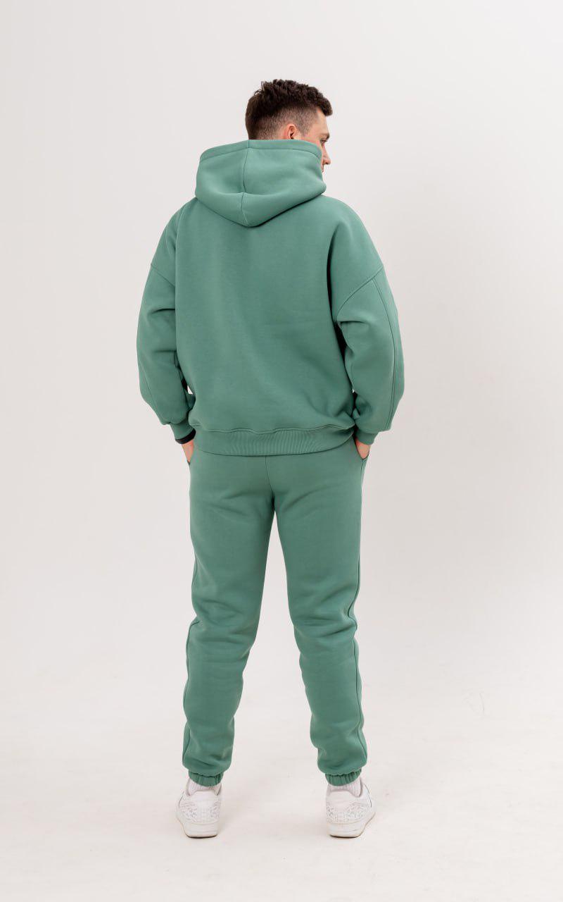 Спортивний костюм чоловічий Oversize Demi з начосом L/М Зелений (BL7390-888) - фото 5 Спортивний костюм чоловічий Oversize Demi з начосом L/М Зелений (BL7390-888) - фото 5