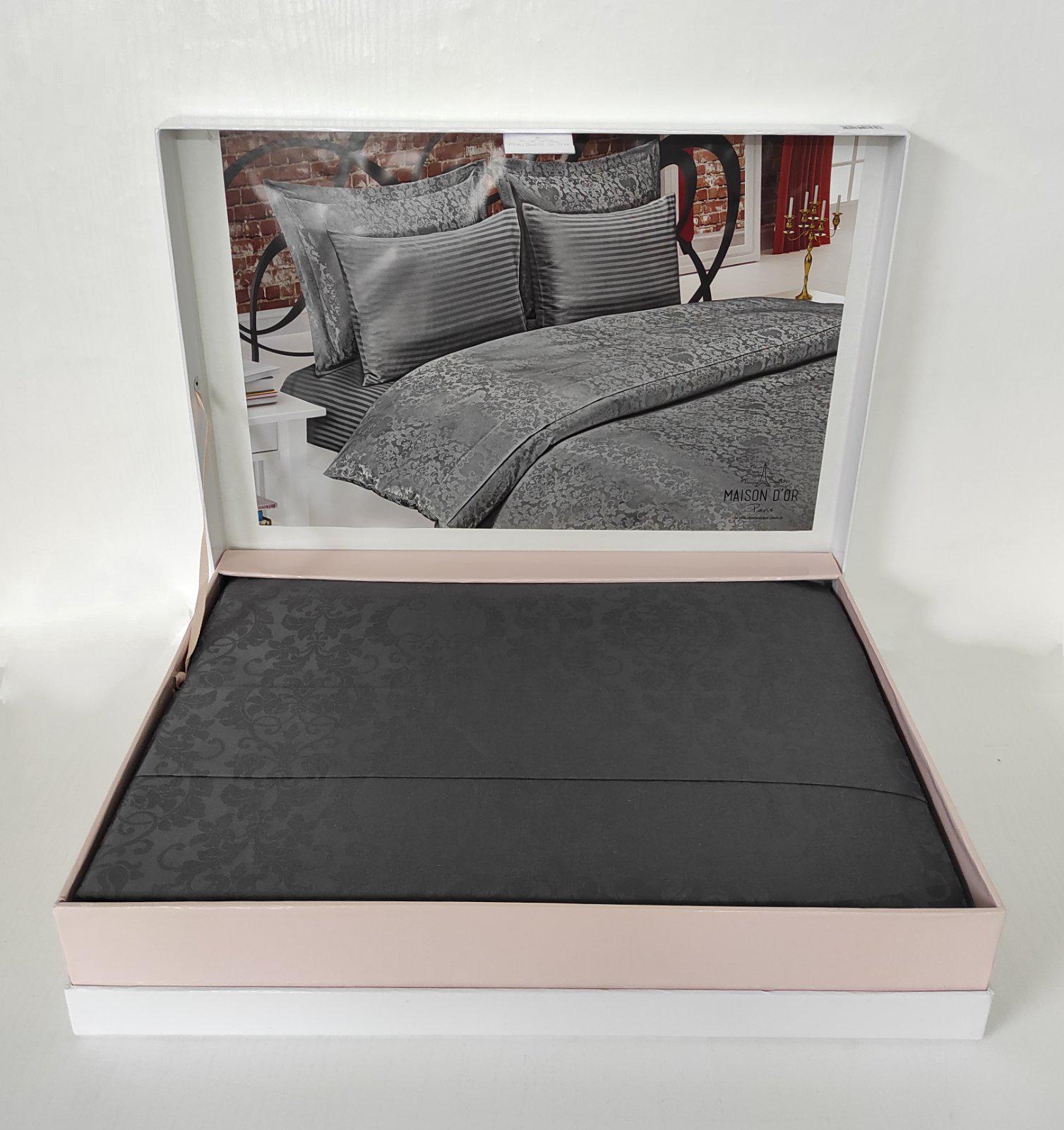 Постельное белье Maison D'or сатин/бамбук 200х220 Pearl Linens Antrasit (CN11109)