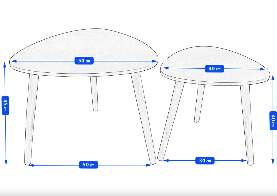 Комплект журнальных столиков Jumi Sinsey Коричнево-черный (5003) - фото 4 Комплект журнальных столиков Jumi Sinsey Коричнево-черный (5003) - фото 4