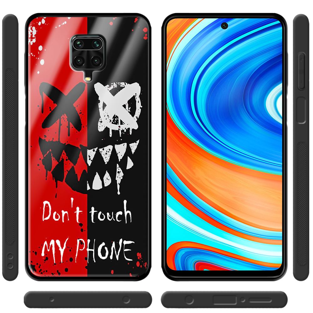 Чохол Boxface Xiaomi Redmi Note 9S Bad Smile Чорний силікон зі склом (39475-up2468-40098) - фото 2