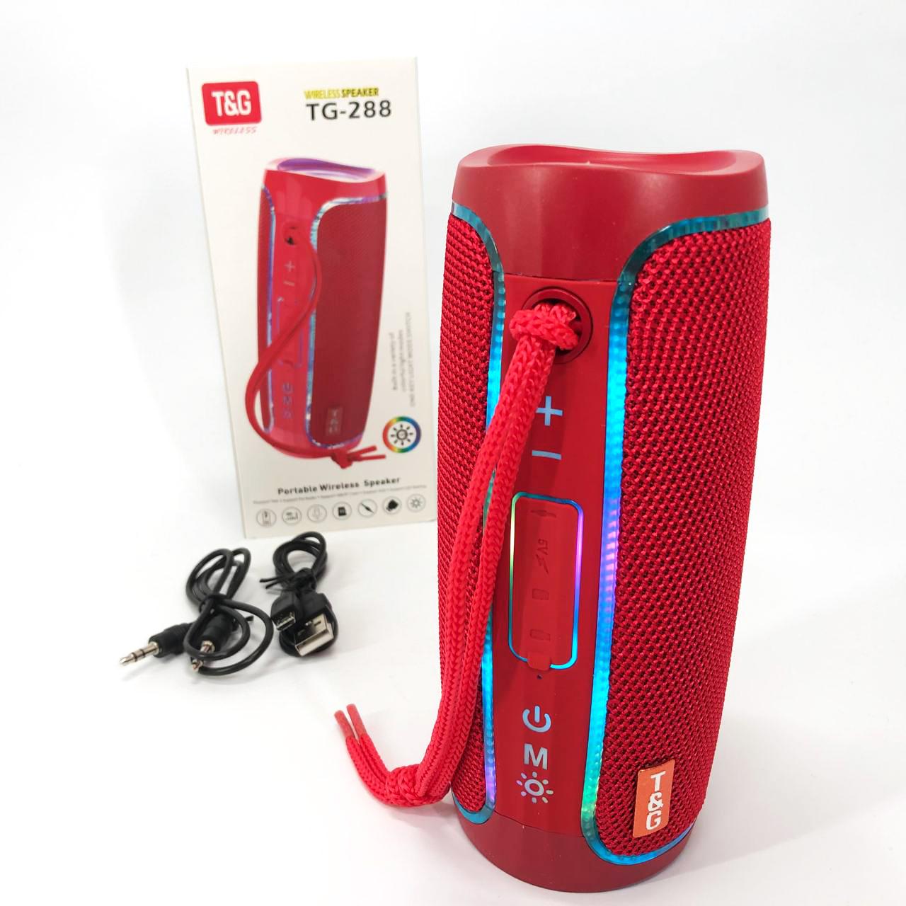 Колонка портативна з LED підсвічуванням TG288, гучна колонка для вечірки. Колір: Червоний - фото 9 Колонка портативна з LED підсвічуванням TG288, гучна колонка для вечірки. Колір: Червоний - фото 9