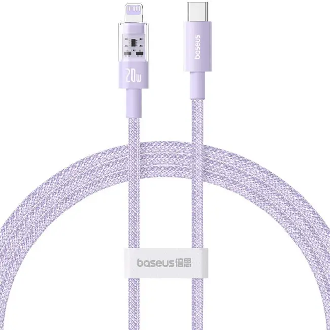 Кабель BASEUS Gem Fast-Charging Cable Type-C to Lightning P10373001511-01 20W 2 м Purple