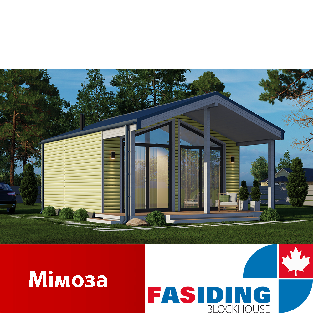 Сайдинг фасадный виниловый FASIDING BlockHouse Мимоза (343320625) - фото 2