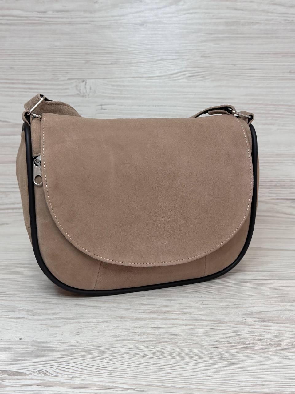 Сумка женская натуральная замша Бежевый (113032) Сумка женская натуральная замша Бежевый (113032)