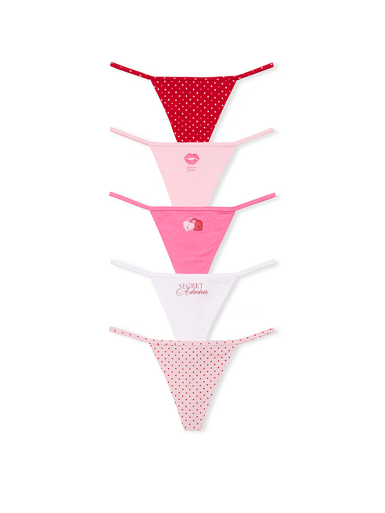 Набір трусиків жіночих Victoria's Secret Stretch Cotton V-String Panties S Різнокольоровий (2614380821) Набір трусиків жіночих Victoria's Secret Stretch Cotton V-String Panties S Різнокольоровий (2614380821)