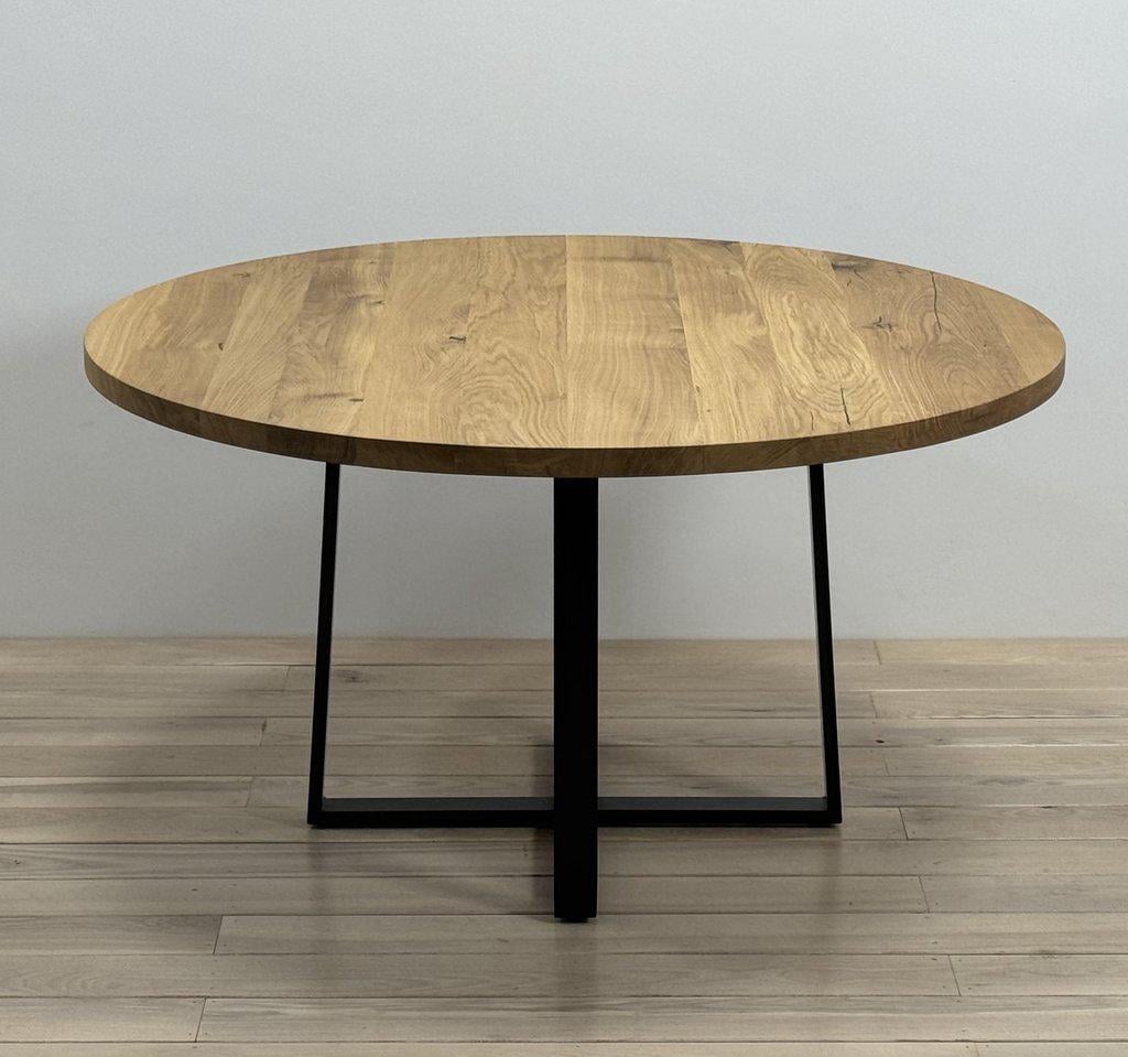 Обеденный стол EcoLoft Лофт IN-2067 круглый Коричневый (23135229)