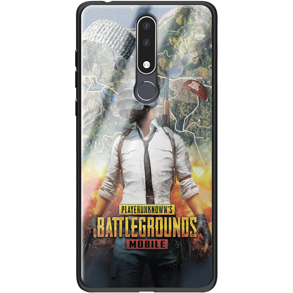 Чехол BoxFace Nokia 3.1 Plus PUBG Mobile Черный силикон со стеклом (36116-up2309-37737)