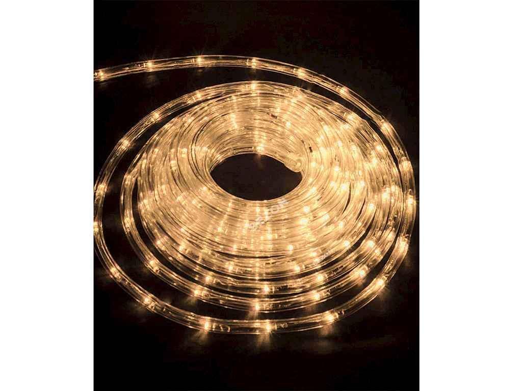 Гірлянда Дюралайт LED 3х жильний 8 м круглий Білий теплий (1731-07)