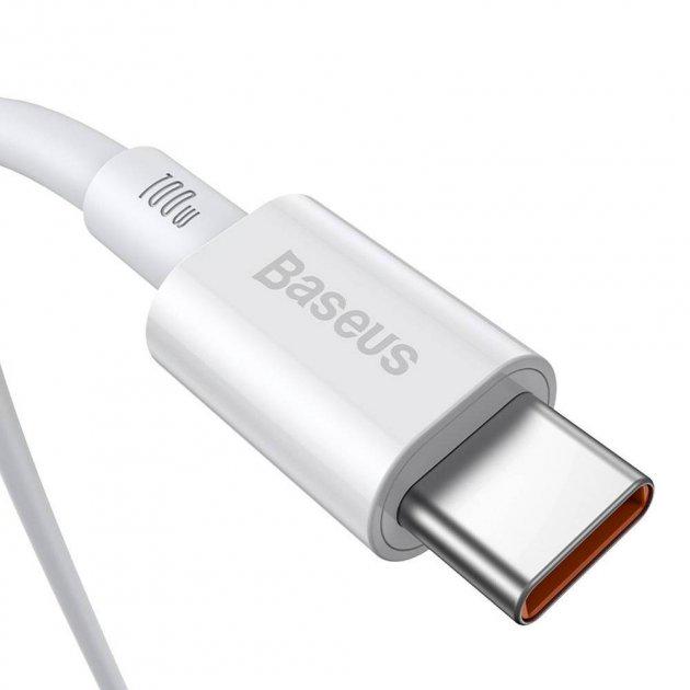 Кабель Baseus Type-C to Type-C Superior Series Fast Charging Data Cable 1 м 5A 100W CATYS-B02 White (8a554945) - фото 6