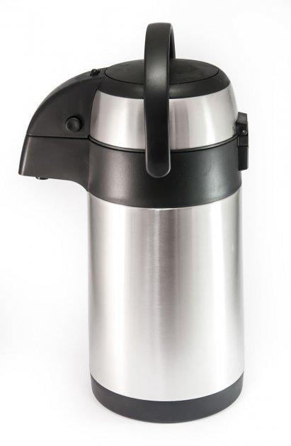 Термос вакуумный Stenson железный 2 литра с насосом помповый (323386282)