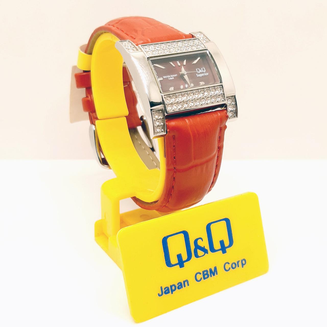 Наручные часы Q&Q Superior series женские кварцевые кожаный ремешок (Р165J312)