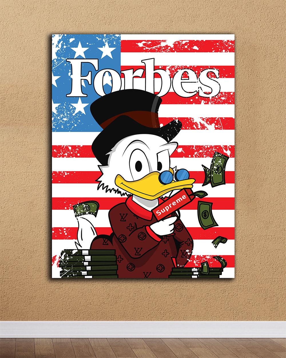 Картина в офис Scrooge American Forbes 30х40 см (MIX-604)